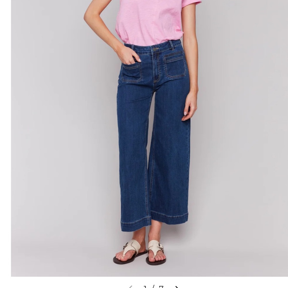 Women's Blue Wide-Leg Jeans